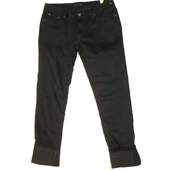 New NWT Womens 8 29 Prana Kara Jeans Skinny Black Out Cuffed Stretch Organic - Picture 5 of 7